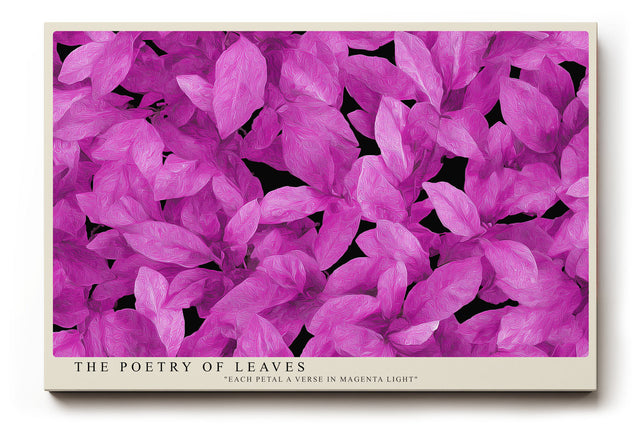 Paul Sinus Wandbild The Poetry of Leaves Harmony in Magenta Light