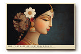 Paul Sinus Wandbild The Portrait of Eastern Beauty elegantes Profilporträt mit traditionellen Elementen und sanften Farben