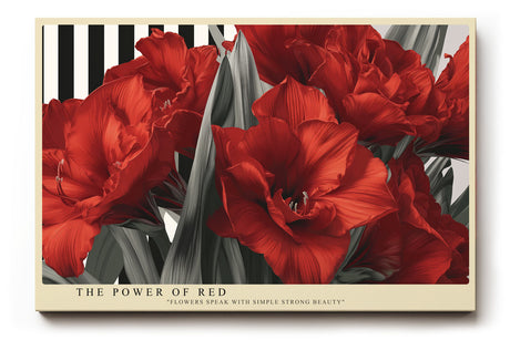 Paul Sinus Wandbild The Power of Red – expressive rote Blüten auf kontrastierendem Hintergrund für moderne Raumwirkung mit Eleganz und Stärke