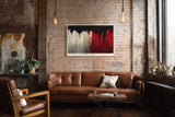 Paul Sinus Wandbild The Power of Strong Colors Abstract Energy in Red Black and White