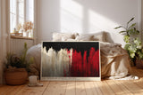 Paul Sinus Wandbild The Power of Strong Colors Abstract Energy in Red Black and White