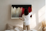 Paul Sinus Wandbild The Power of Strong Colors Abstract Energy in Red Black and White