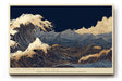 Paul Sinus Wandbild The Power of the Sea – dynamische Wellen in Blau und Gold symbolisieren die unbändige Kraft und Schönheit des Ozeans