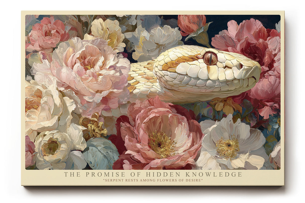 Paul Sinus Wandbild The Promise of Hidden Knowledge Serpent and Flowers in Symbolic Harmony