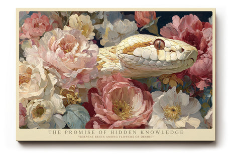 Paul Sinus Wandbild The Promise of Hidden Knowledge Serpent and Flowers in Symbolic Harmony