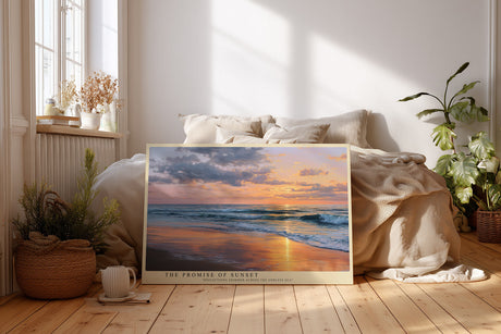 Paul Sinus Wandbild The Promise of Sunset – Malerischer Sonnenuntergang über dem Meer, Symbol für Frieden, Sehnsucht und die Schönheit des Augenblicks