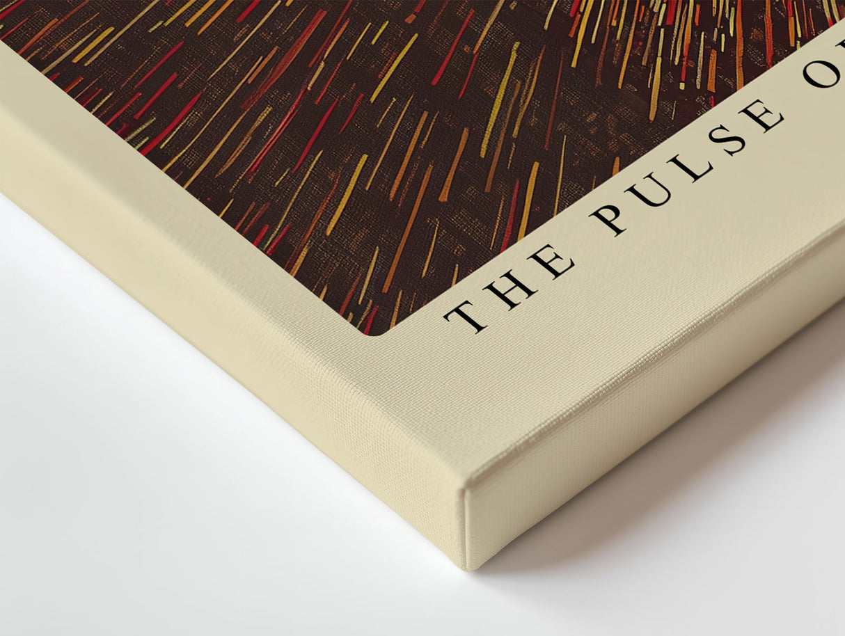 Paul Sinus Wandbild The Pulse of Creation Cosmic Explosion of Energy in Red and Gold Harmony