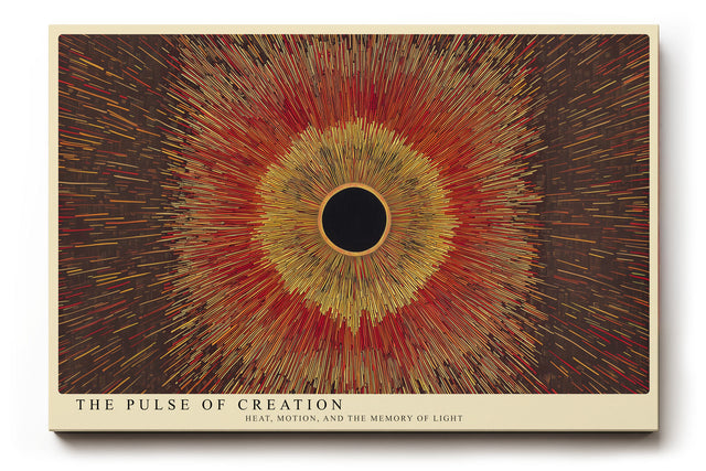 Paul Sinus Wandbild The Pulse of Creation Cosmic Explosion of Energy in Red and Gold Harmony