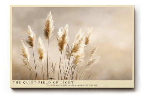 Paul Sinus Wandbild The Quiet Field of Light – Zarte Gräser im sanften Licht