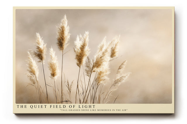 Paul Sinus Wandbild The Quiet Field of Light – Zarte Gräser im sanften Licht