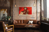 Paul Sinus Wandbild The Radiance of Classic Beauty Elegant Woman in Timeless Red Style