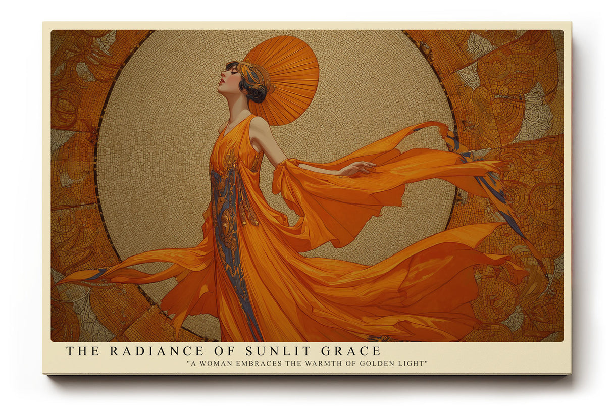 Paul Sinus Wandbild The Radiance of Sunlit Grace Golden Elegance in Artistic Motion