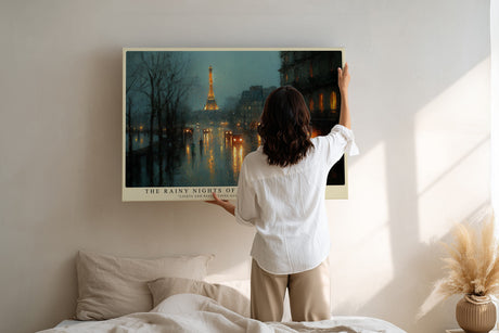 Paul Sinus Wandbild The Rainy Nights of Paris – Stimmungsvoller Blick auf Paris bei Regen, atmosphärisches Stadtmotiv mit Lichtern und Reflexionen