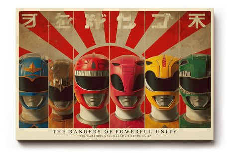 Paul Sinus Wandbild The Rangers of Powerful Unity Six Warriors Stand Ready to Face Evil