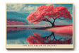 Paul Sinus Wandbild The Red Dream of Nature leuchtendes Naturmotiv mit rotem Baum am Seeufer in harmonischer Landschaft