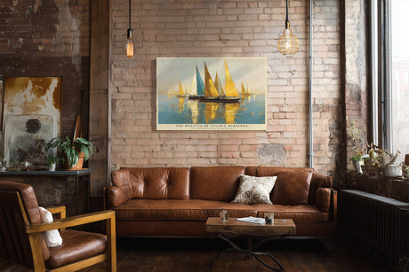 Paul Sinus Wandbild The Regatta of Golden Horizons – Maritime Eleganz und Lichtspiel in segelnder Harmonie