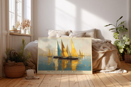 Paul Sinus Wandbild The Regatta of Golden Horizons – Maritime Eleganz und Lichtspiel in segelnder Harmonie
