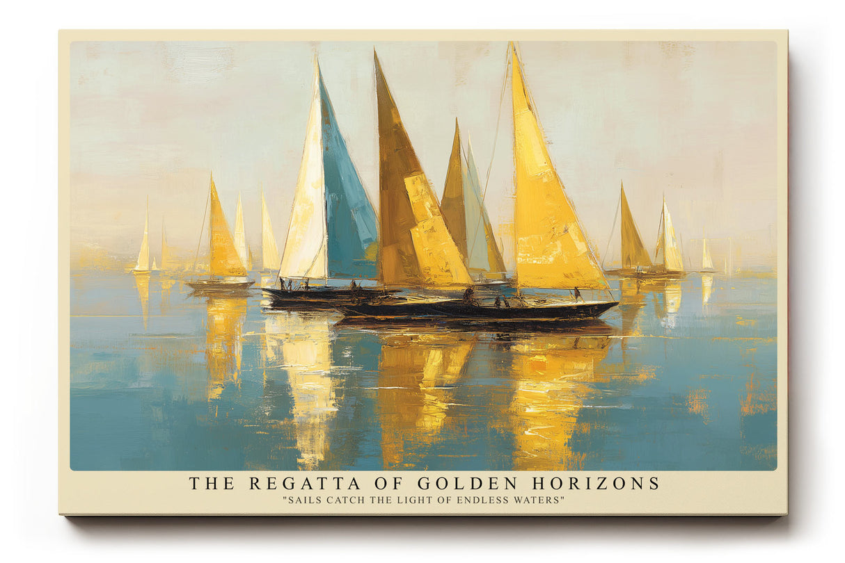 Paul Sinus Wandbild The Regatta of Golden Horizons – Maritime Eleganz und Lichtspiel in segelnder Harmonie
