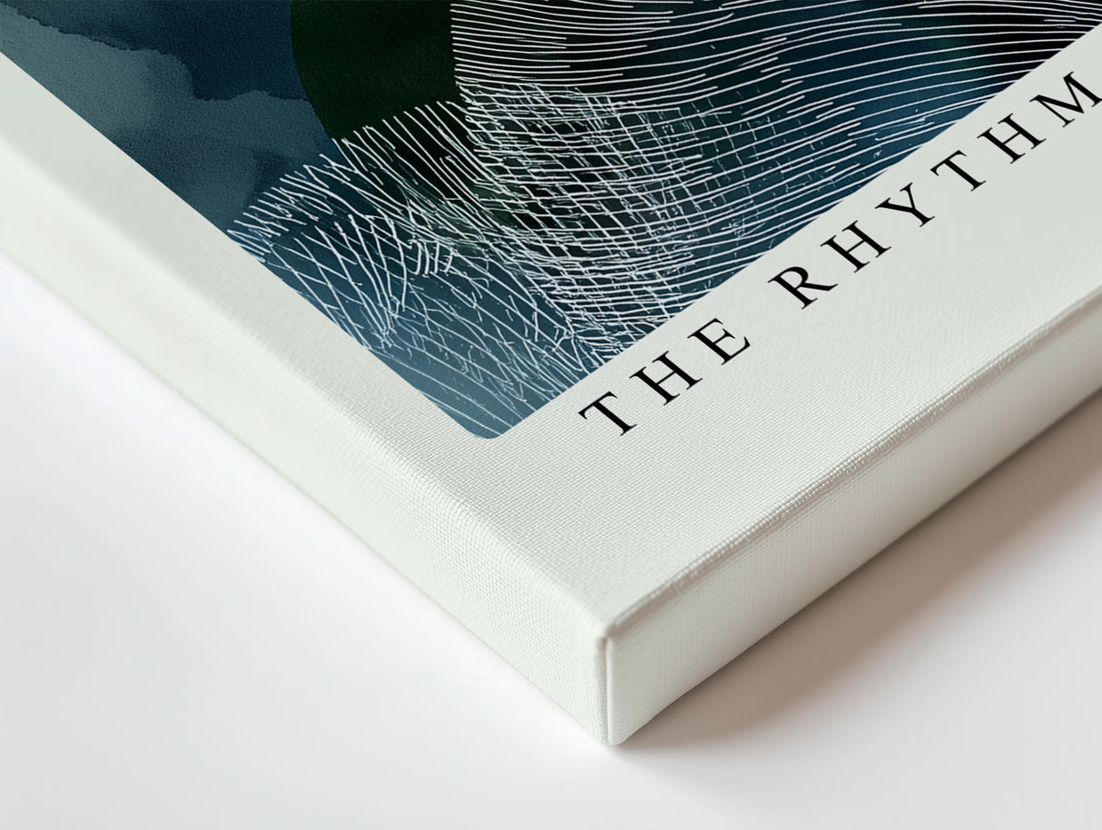Paul Sinus Wandbild The Rhythm of Nature – abstrakte organische Formen in Grün- und Blautönen symbolisieren Harmonie und natürliche Balance