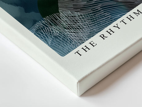 Paul Sinus Wandbild The Rhythm of Nature – abstrakte organische Formen in Grün- und Blautönen symbolisieren Harmonie und natürliche Balance