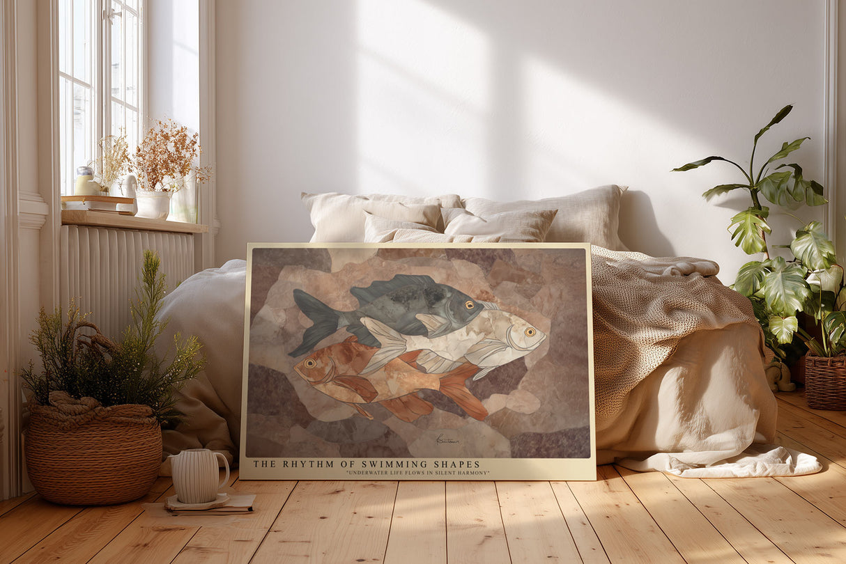 Paul Sinus Wandbild The Rhythm of Swimming Shapes Artistic Harmony of Underwater Life