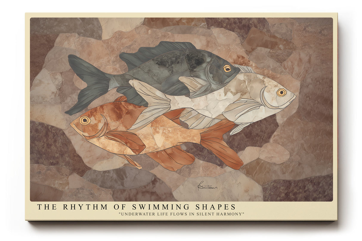 Paul Sinus Wandbild The Rhythm of Swimming Shapes Artistic Harmony of Underwater Life