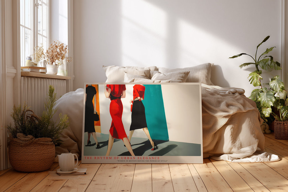 Paul Sinus Wandbild The Rhythm of Urban Elegance – Stilvolle Bewegung und moderne Ästhetik im Retro-Chic
