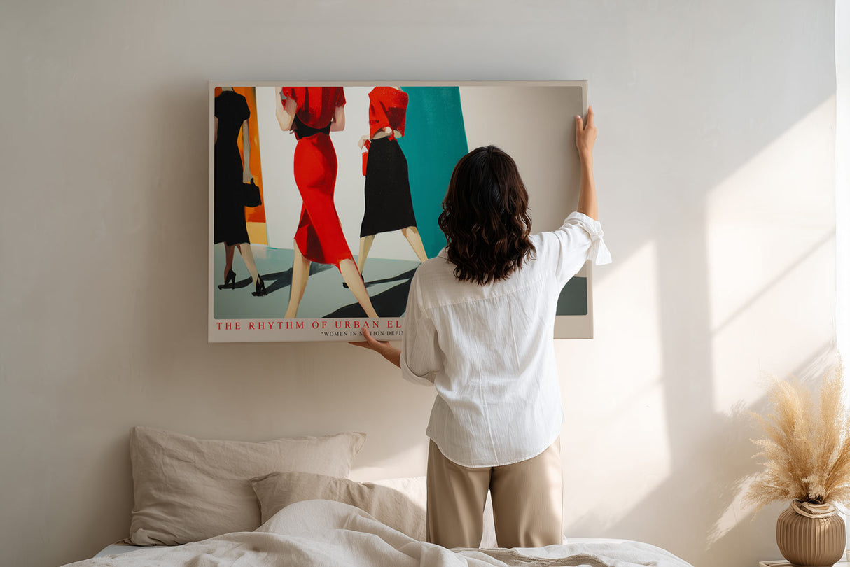 Paul Sinus Wandbild The Rhythm of Urban Elegance – Stilvolle Bewegung und moderne Ästhetik im Retro-Chic