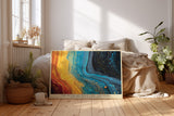 Paul Sinus Wandbild The River Between Fire and Stars Abstract Flow of Elements in Motion