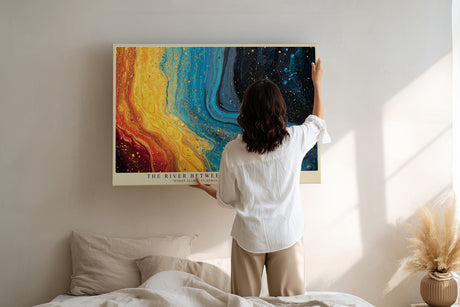 Paul Sinus Wandbild The River Between Fire and Stars Abstract Flow of Elements in Motion