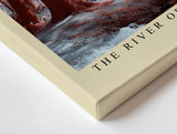 Paul Sinus Wandbild The River of Dreaming Trees verträumtes Landschaftsmotiv mit rosa Bäumen und ruhigem Flusslauf