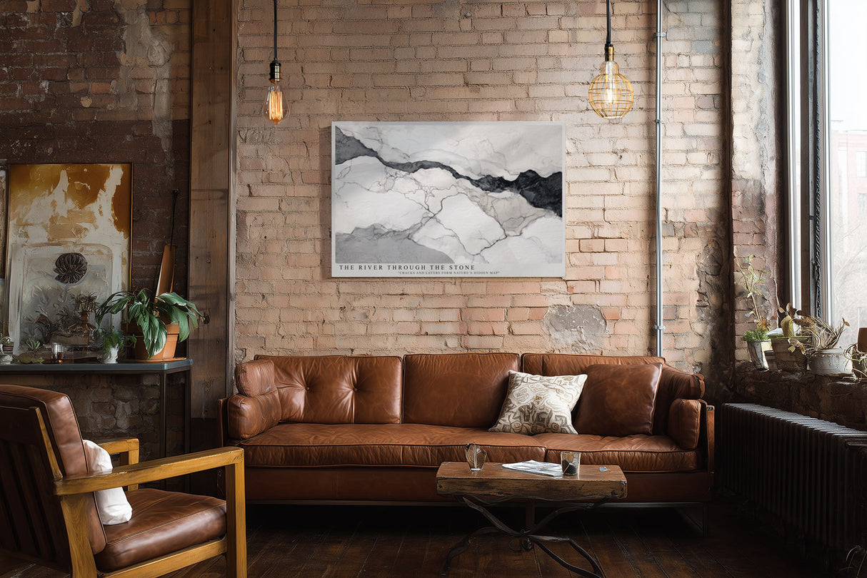 Paul Sinus Wandbild The River Through the Stone Abstract Marble Flow of Nature