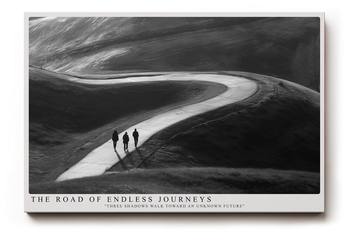 Paul Sinus Wandbild The Road of Endless Journeys Three Shadows Toward an Unknown Future
