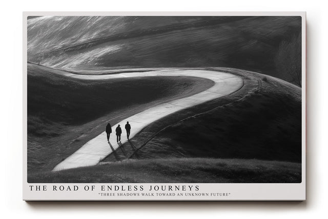 Paul Sinus Wandbild The Road of Endless Journeys Three Shadows Toward an Unknown Future