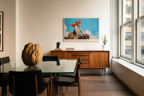 Paul Sinus Wandbild The Road Queen of Adventure – Kraftvolle Eleganz zwischen Freiheit und Stil im Retro-Design