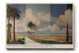 Paul Sinus Wandbild The Road Through Shifting Skies Weitläufige Landschaft mit Palmen und wechselnden Himmeln in einer Komposition aus Licht und Perspektive.