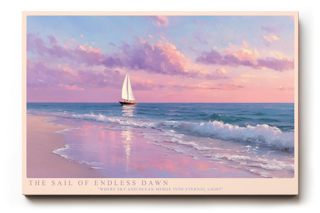 Paul Sinus Wandbild The Sail of Endless Dawn – Sanfte maritime Eleganz in zarten Pastelltönen und zeitloser Ruhe