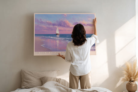 Paul Sinus Wandbild The Sail of Endless Dawn – Sanfte maritime Eleganz in zarten Pastelltönen und zeitloser Ruhe