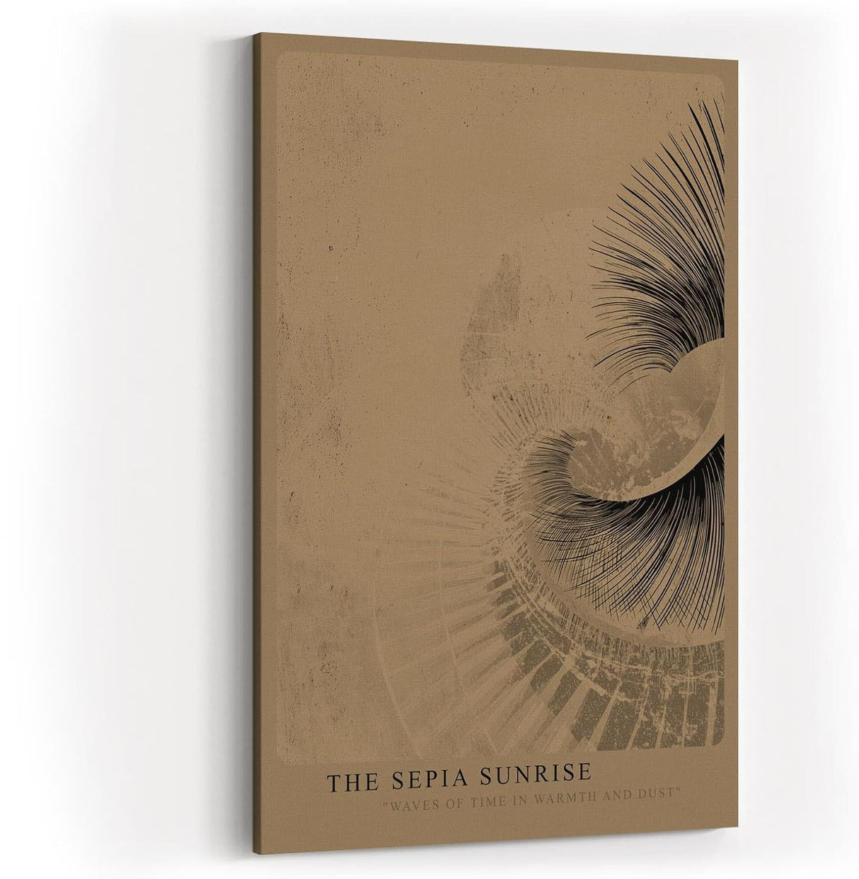 Paul Sinus Wandbild in 40x60cm The Sepia Sunrise – Zeitlose Wellen in warmen Sepiatönen für stilvolle Räume