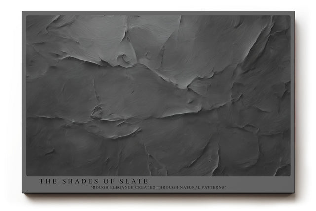 Paul Sinus Wandbild The Shades of Slate Abstraktes Naturmotiv in Grautönen, das die Struktur und Tiefe von Schiefergestein detailreich zeigt.
