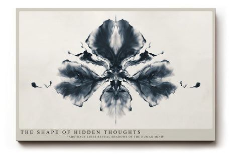 Paul Sinus Wandbild The Shape of Hidden Thoughts Abstrakte symmetrische Komposition in Rauch- und Grautönen, inspiriert von den Tiefen des menschlichen Geistes.