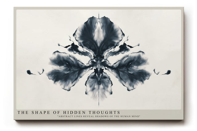 Paul Sinus Wandbild The Shape of Hidden Thoughts Abstrakte symmetrische Komposition in Rauch- und Grautönen, inspiriert von den Tiefen des menschlichen Geistes.