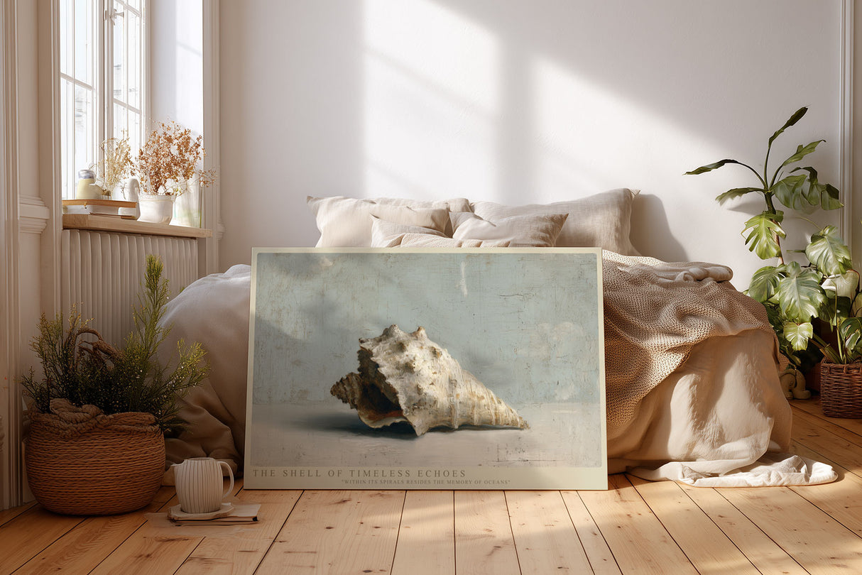 Paul Sinus Wandbild The Shell of Timeless Echoes Still Life of Ocean Memory and Natural Harmony