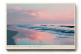Paul Sinus Wandbild The Shore of Pink Sunset – Zarter Sonnenuntergang am Meer in sanften Rosatönen – Stimmungsvolles Wandbild mit romantischer Ruhe.