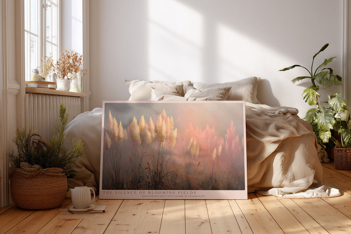 Paul Sinus Wandbild The Silence of Blooming Fields Misty Pastel Harmony of Light and Nature
