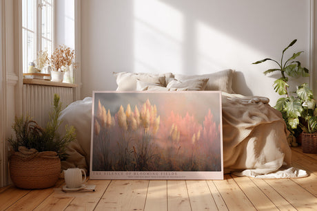 Paul Sinus Wandbild The Silence of Blooming Fields Misty Pastel Harmony of Light and Nature