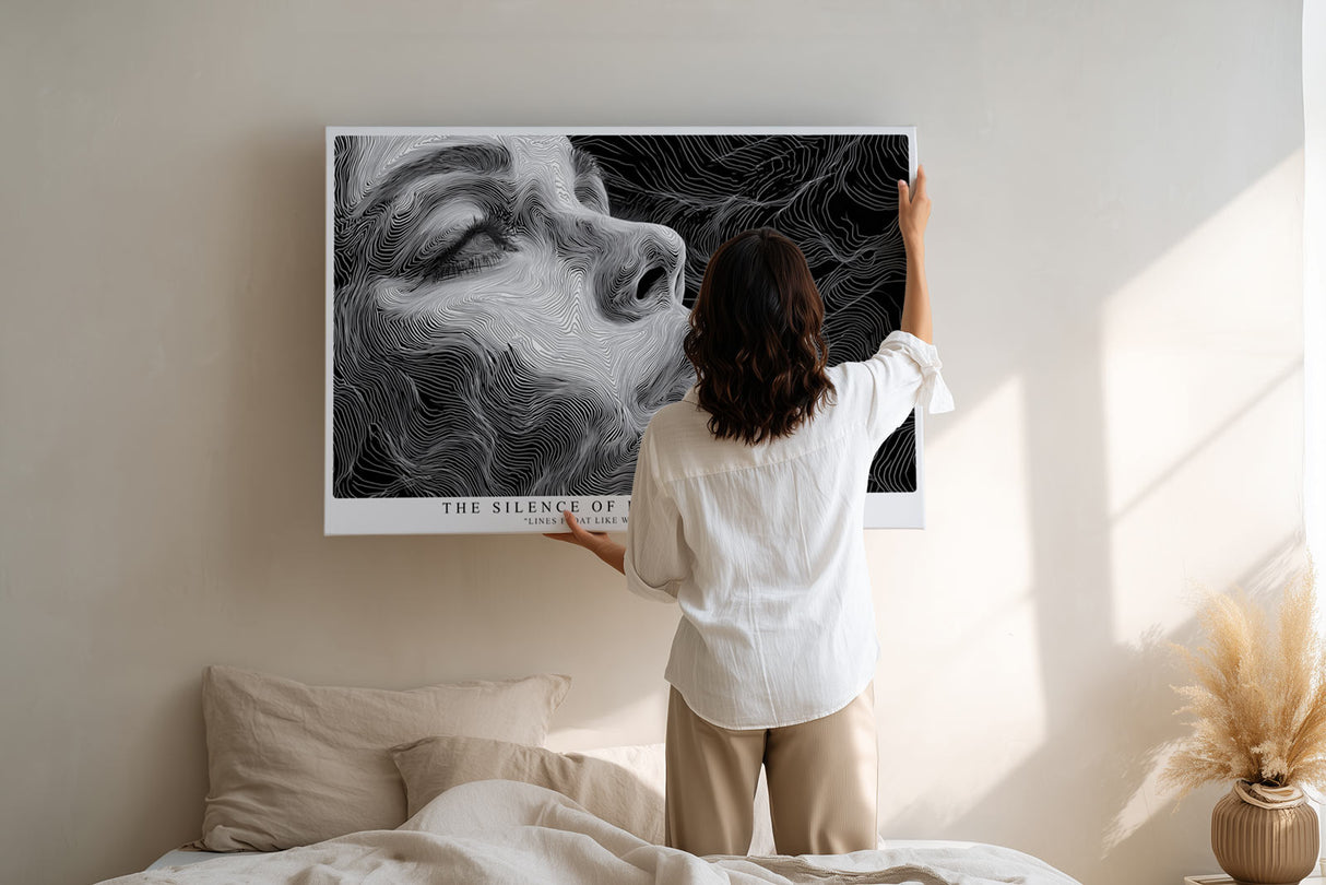 Paul Sinus Wandbild The Silence of Inner Thoughts Lines Float Like Waves Without End