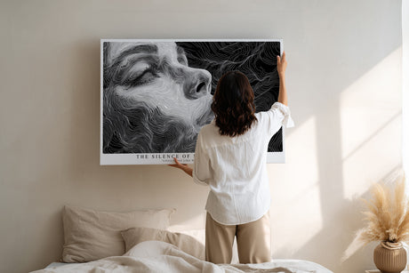Paul Sinus Wandbild The Silence of Inner Thoughts Lines Float Like Waves Without End