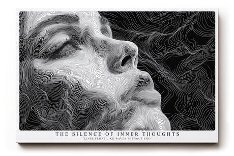 Paul Sinus Wandbild The Silence of Inner Thoughts Lines Float Like Waves Without End