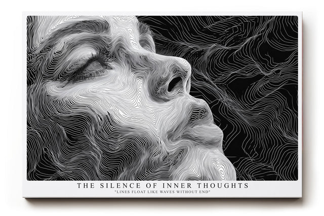 Paul Sinus Wandbild The Silence of Inner Thoughts Lines Float Like Waves Without End
